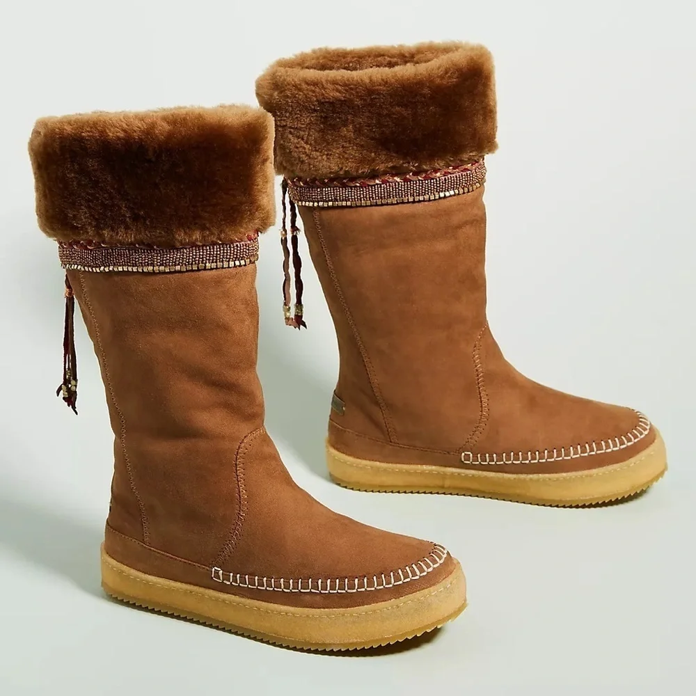 Anthropologie x Laidback London Kili Tall Boots size 40 EU or 7 US NEW